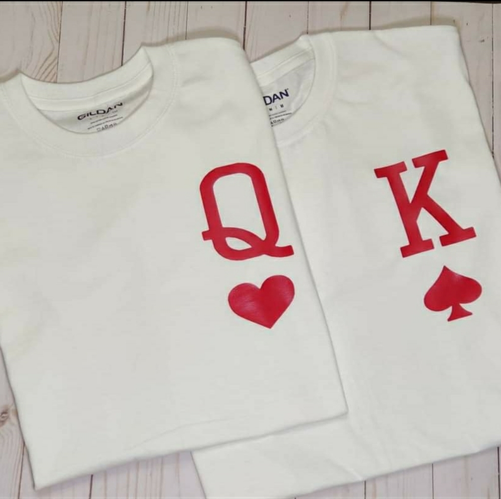QUEEN AND KING shirts
